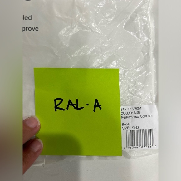 Vuori Performance Cord Hat Bone Cream Off-White NWT Flat Bill Performance Cotton - Picture 6 of 8